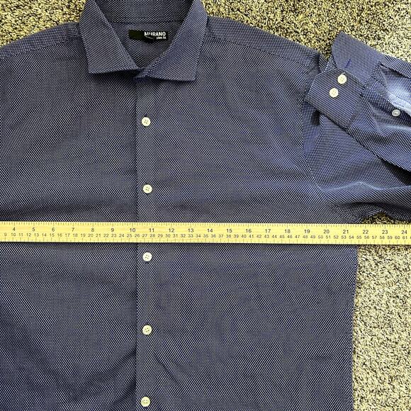 Murano Slim Fit Micro Check Large 100% Cotton Long Sleeve Office Preppy - Picture 3 of 4